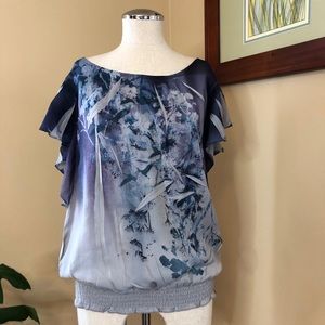 Convington Women’s Blue Short Sleeve Blouse Size S
